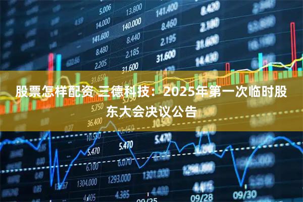 股票怎样配资 三德科技：2025年第一次临时股东大会决议公告