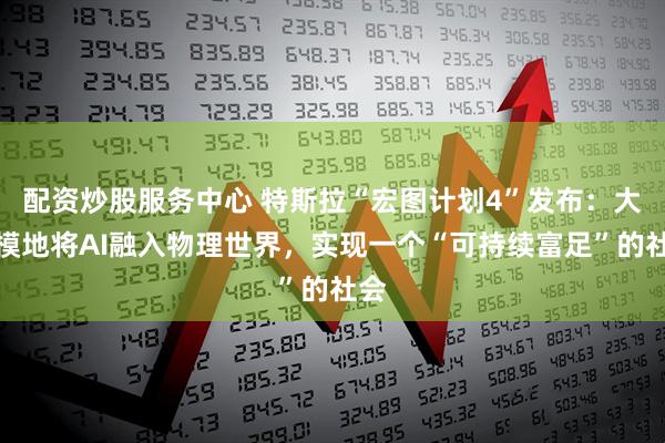 配资炒股服务中心 特斯拉“宏图计划4”发布：大规模地将AI融入物理世界，实现一个“可持续富足”的社会