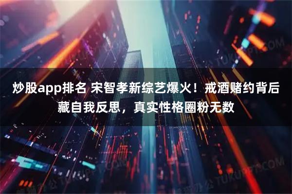 炒股app排名 宋智孝新综艺爆火！戒酒赌约背后藏自我反思，真实性格圈粉无数